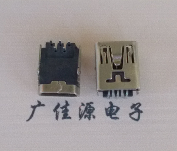 钦州MINI USB前两脚插座 90度卧式 端子DIP针脚定义