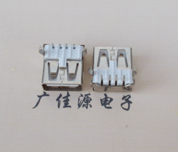 钦州USB AF母座 LCP 耐高温250度280度 环保白胶芯