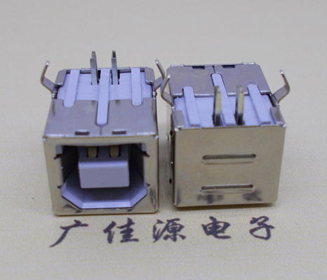 钦州USB BF90度母座 打印机接口 卧式插板DIP白胶