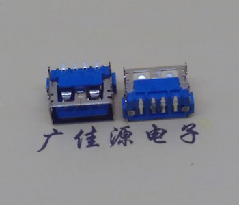 钦州AF短体10.0接口 蓝色胶芯 直边4pin端子SMT