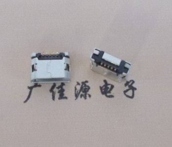 钦州MICRO USB接口 90度卧式母座 插板有柱直边