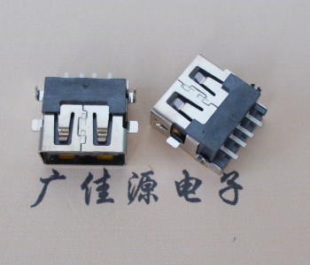 钦州 USB母座 贴片沉板3.5/4.9 直口/卷口铜壳/铁壳