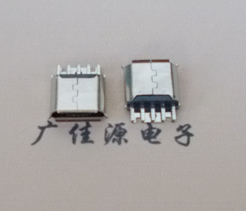 钦州Micro USB母座 防水接口焊线夹板式悬空翻边