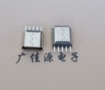 钦州Micro USB接口 母座B型5p引脚焊线无后背