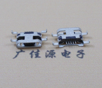 钦州MICRO USB 5PIN接口 沉板1.6MM 四脚插板无导位