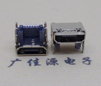 钦州MICRO USB 5P母座 SMT垫高 L=4.15双壳